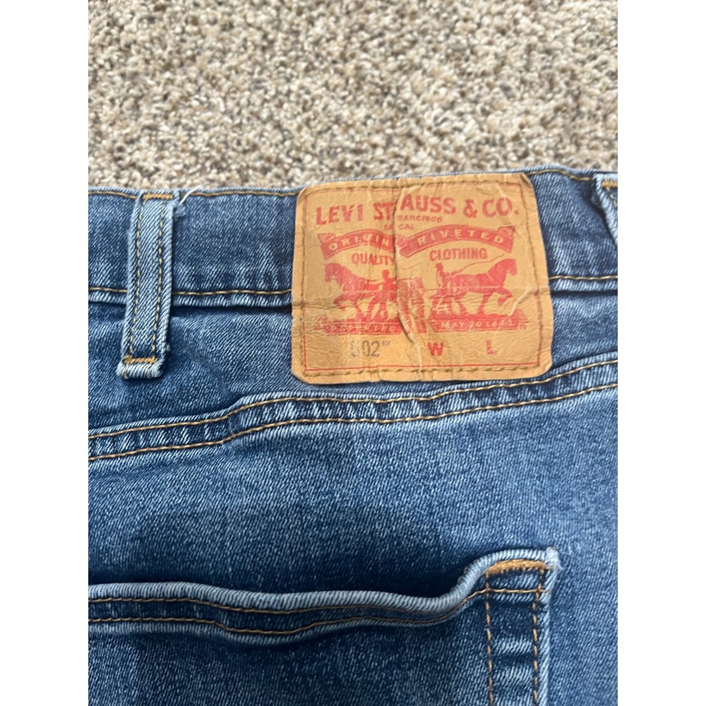 Levis 502 Regular Taper Jeans Mens W48 L30 Blue Denim 59684-0001 - Picture 3 of 10